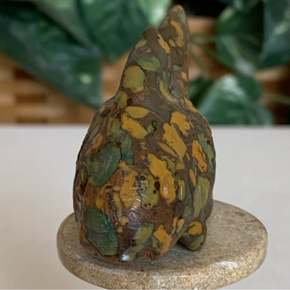 Ajooba Fruit Jasper Goldfish Carving Stone Fish Figurine Carved Animal Pet 3.25" - Picture 7 of 16
